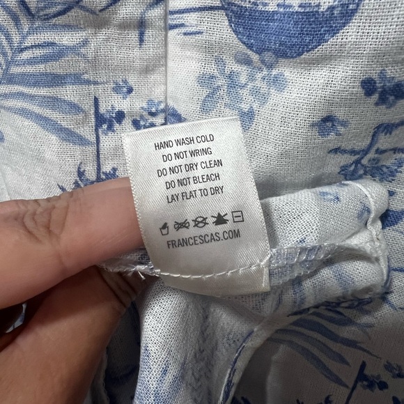 NWT FRANCESCA'S Toile White Blue Sweetheart Slip Maxi Dress Sz XL - Picture 4 of 6